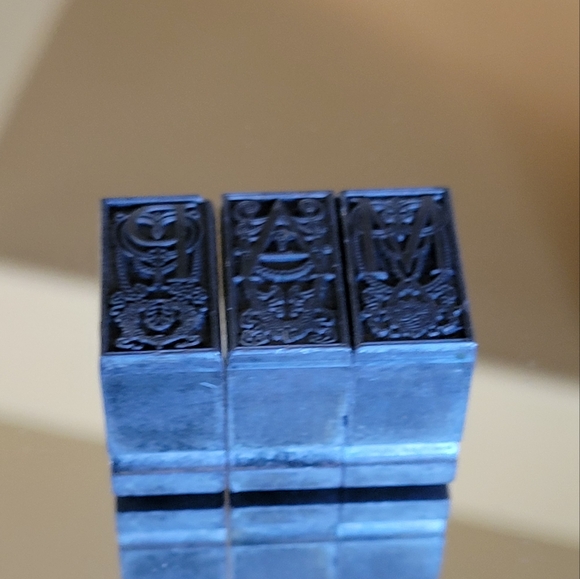 Vintage Letterpress Printing Ornate Block Letters, A, M & P - Picture 7 of 7